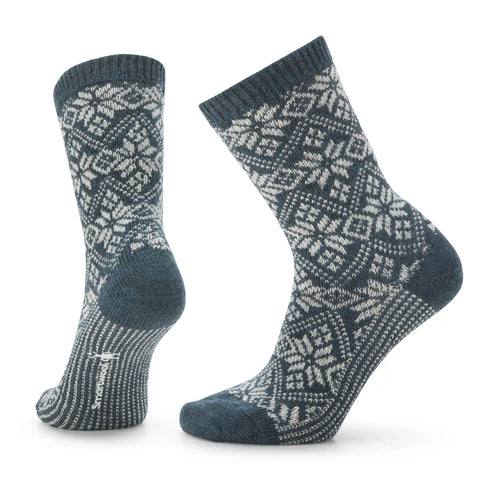 Women's Everyday Cozy Traditional Snowflake Crew Socks