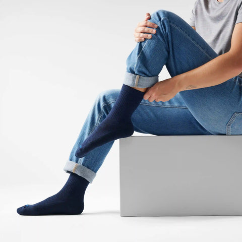 Everyday Solid Rib Crew Socks