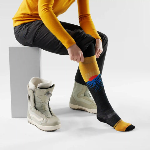 Women's Snowboard Valley Sunset Over The Calf Socks