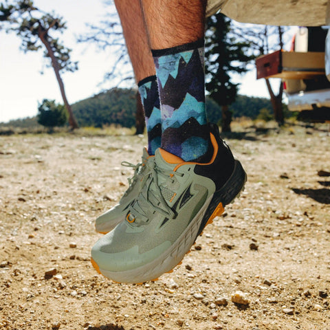 Trail Run Summit Sector Print Crew Socks