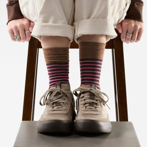 Women's Everyday Pin Stripe Crew Socks